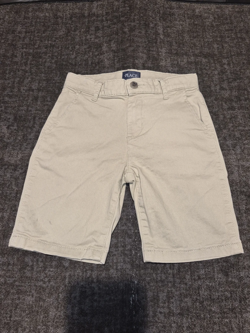 The Children's Place Beige Flat-Front Khaki Shorts Kids Size 7